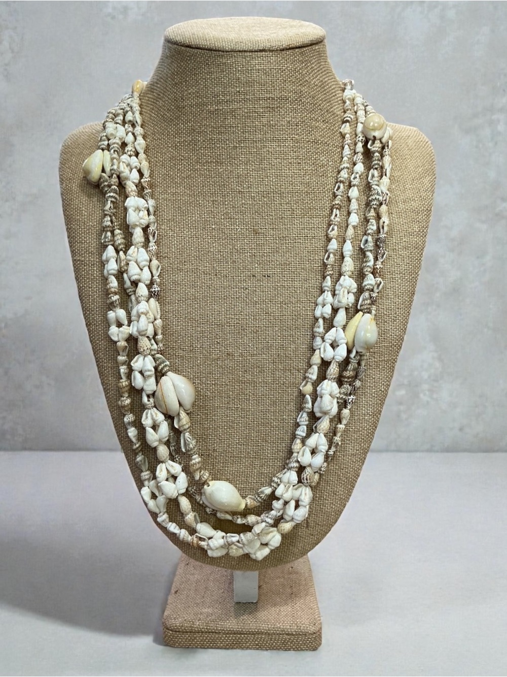 Natural Baby Seashell Cluster Multi-Strand Necklaces (4)